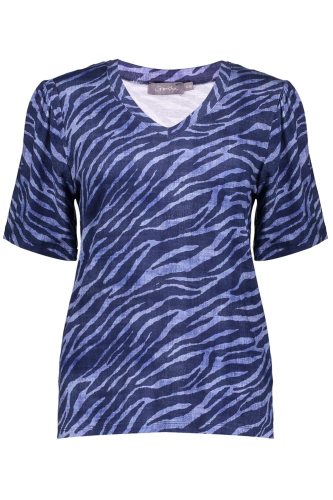 JAZZ T SHIRT MET V HALS 52133 60 Blue/Blue